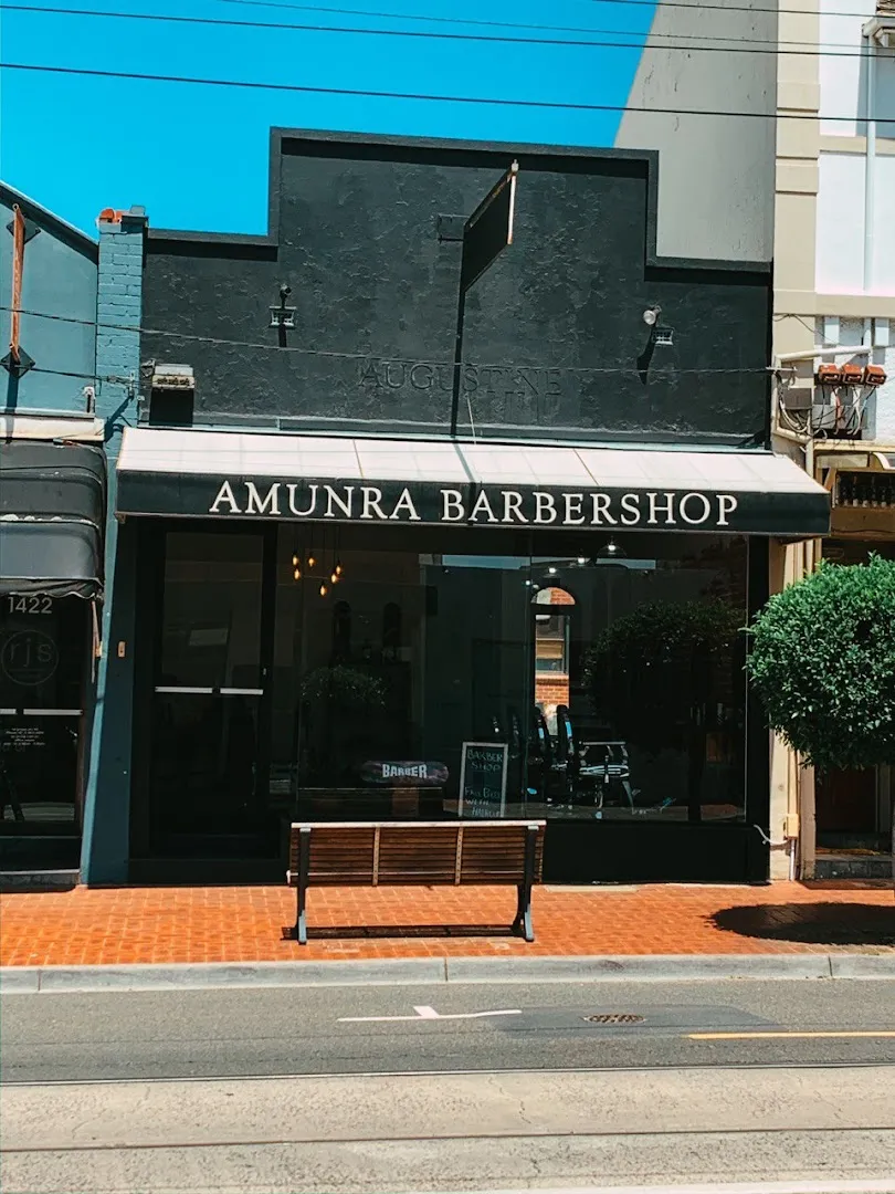 The Amunra Barbershop shopfront on Malvern Road, Glen Iris.